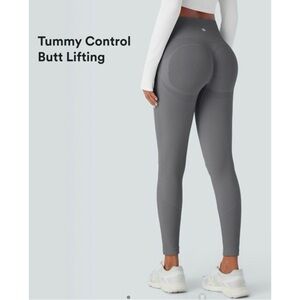 HALARA Charcoal Tummy Control Leggings Butt Lifting 7/8 size Medium